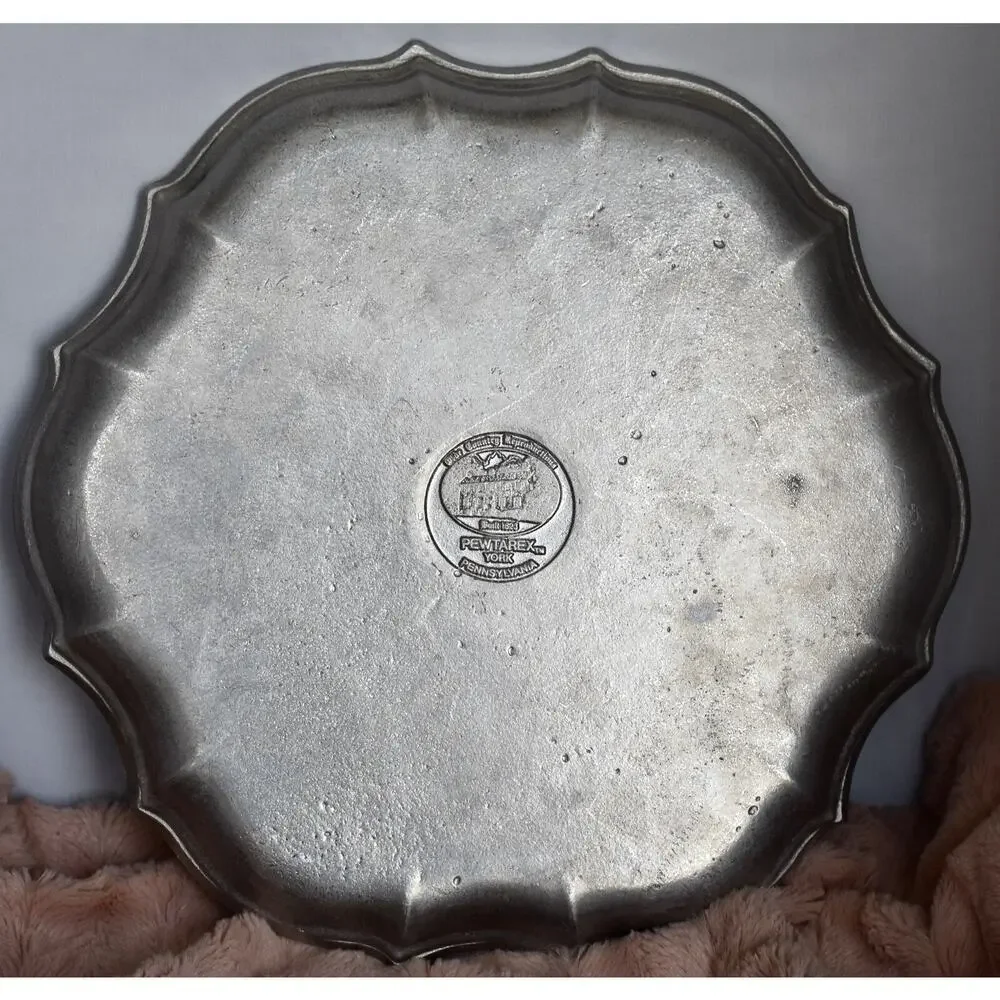 French Country 3pc Metalwear Pewtarex York Pennsylvania Pewter Bowls & Platter